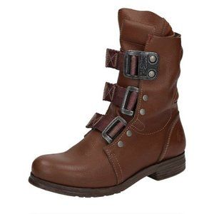 Fly London Stif Womens Military Syle Boot brown Size 37 (6.5/7)